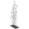 5ft. Black Metal Tall Floral Sculpture with Crystal Embellishments